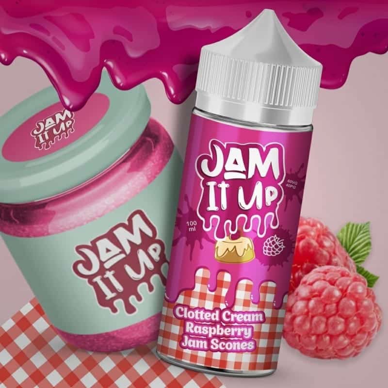 Jam It Up E Liquid Clotted Cream Raspberry Jam Scones 100ml